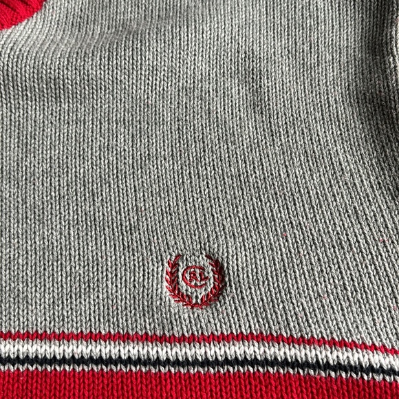 Vintage Chaps Ralph Lauren Color Block V-Neck Cotton Sweater - Picture 6 of 9